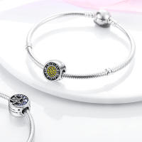 Abalorios de plata 100% auténtica con huellas de pata, joyería fina de cumpleaños para mujer, pulsera de 3mm, regalo con piedra de circón principal - details 11