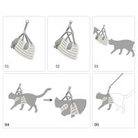 Conjunto de arnés y correa para gato y conejo a cuadros clásicos, arneses transpirables para mascotas con lazo para conejito, gatito, accesorios para conejos, ropa - details 1