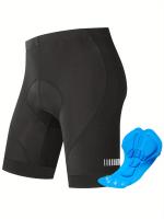 Pantalones cortos de ciclismo acolchados para hombre, informales, elásticos y transpirables con cintura elástica con letras para bicicleta de montaña al aire libre en verano - details 5
