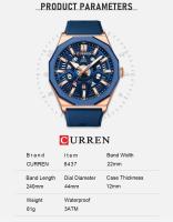 Reloj de Pulsera de Cuarzo CURREN 8437 Diseño Único Casual para Hombres Marca Leten - details 6