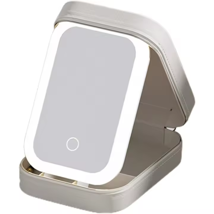 Organizador de cosméticos, Almacenamiento de maquillaje portátil LED, estuche de belleza de viaje, Caja de maquillaje todo en - 1