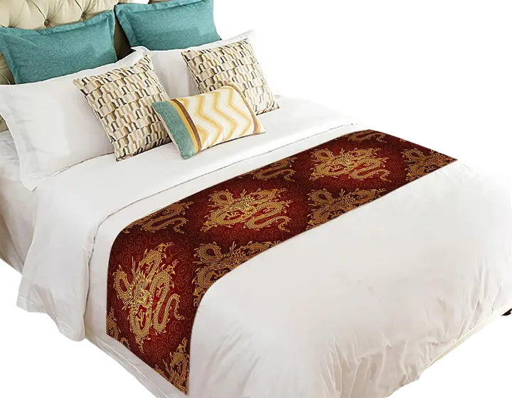 Camino de cama de dragones, bufanda, decoración de cama, 50x241 Cm - 1