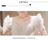 Vestido Eveig Gow Estilo Francés de Cola de Pescado para Mujer 2025 Vestido de Boda de Lujo Ligero - details 13