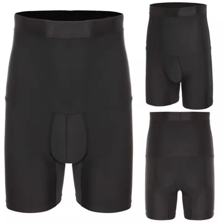 Medias cortas de compresión para hombre, mallas Fiess de secado rápido para gimnasio, ropa interior para correr, pantalones cortos deportivos - 1