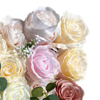 Paneles de flores artificiales para pared, telón de fondo para Banque, fiesta de boda, decoración del hogar, 12 piezas, 15,75x23,62x0,79 pulgadas - details 6