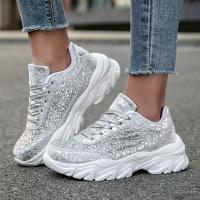 Zapatillas de moda para mujer Lentejuelas Leopardo Ligeras de fondo grueso Zapatillas casuales para mujer - details 5