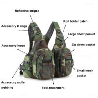 Chaleco de Pesca Transpirable Ajustable Para Actividades al Aire Libre - details 1