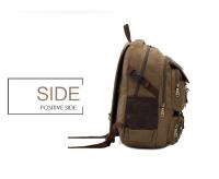 Mochila vintage de lona para hombre, Bolsa Escolar de viaje de gran capacidad para ordenador portátil de 14 pulgadas, nueva moda - details 3