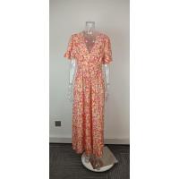 Vestido Elegante con Estampado Pastoral y Cuello en V para Mujer, Estilo Nuevo 2025, Ajustado a la Cintura - details 23