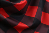 Women plaid print long sleeve vintage a line party dress v neck - details 12