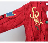 Cárdigan de punto cálido para mujer, chaqueta bordada con bolsillos, abrigo holgado, otoño e invierno, 2023 - details 18