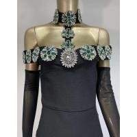 Verano vendaje 2025 mujeres celebridad Sexy Dias cristal negro Maxi vestido ceñido largo elegante vestido de fiesta de noche - details 7
