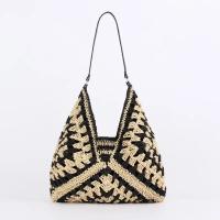 Bolso de mano de paja de gran capacidad Bolso vintage para mujer Bolso de playa de verano hueco - details 0
