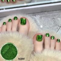 0,5g/tarro de polvo para uñas efecto espejo esmalte de Gel holográfico manicura brillo cromo, 5 colores para decoración de diseño de uñas DIY - details 10