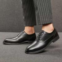 Zapatos formales de cuero genuino para hombres y zapatos casuales de boda Oxford, zapatos de altura de negocios - details 1