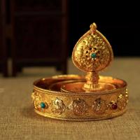 Artefactos tántricos tibetanos Aleación de cobre puro Xiu Zha Da Pan Man Cha Luo Pequeño - details 7