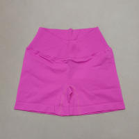 Hamidou pantalones cortos deportivos para mujer, Shorts de Yoga con cintura cruzada, gimnasio, entrenamiento, correr, cintura alta, realce de cadera, sin costuras, Fitness - details 7