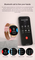 2025 nueva pantalla amoled de 1,27 pulgadas llamada Bluetooth NFC asistente de voz GPS seguimiento de movimiento frecuencia cardíaca monitoreo del sueño para relojes de salud inteligentes Android e ios, regalo exclusivo para mujeres - details 5