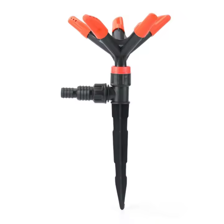 Boquilla de aspersor de agua giratoria de 360 ​​grados, diseño de inserción, aspersor de riego por pulverización de césped ajustable, plástico automático, 2 uds. - 1