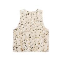 New 2025 Women Round Neck Sleeveless Frayed Sequin Tank Top Chic Party Crop Top Streetwear ropa de mujer - details 1