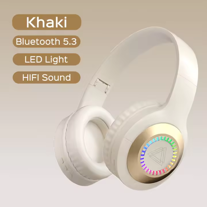 Auriculares ANC con reducción de ruido, Cascos HIFI con cable + Comunicación inalámbrica, portátil, con Bluetooth, para música, compatible con TF - 1