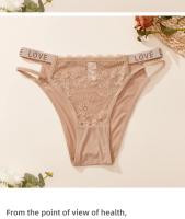Tanga de Encaje Sexy para mujer, Ropa Interior de baja altura, Lencería de amor secreto, diamantes de imitación - details 10