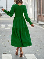 Vestido elegante de manga larga con cintura elegante de otoño e invierno para mujer - details 39