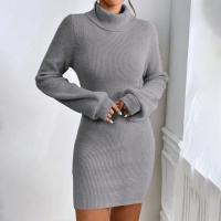 Otoño/Invierno suéter vestido de punto casual para mujer - details 1