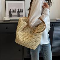 Bolso de Playa de Paja a la Moda Bolso de Viaje con Cierre de Cremallera - details 11