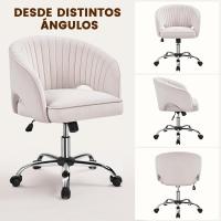 Silla de Oficina de Terciopelo Ruinas Giratorias de 360° Ajustable en Altura - details 21