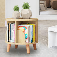 Estantería giratoria de madera maciza, estantería para libros con imagen simple, armario de almacenamiento para libros, estante de almacenamiento de madera - details 0