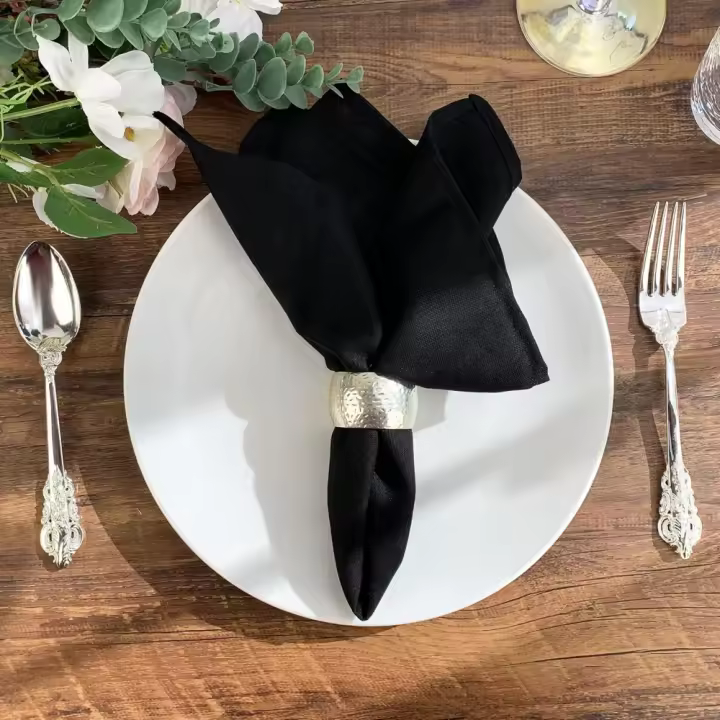 Servilletas de Tela de Cena de Lino de Color Liso Suave - Juego de 12 (40 x 40 cm) - para Eventos y Uso doméstico (Azul aireado) - 1
