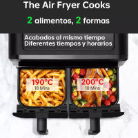 Secador de Aire Fritor 4.5L + 4.5L Sin Aceite, 2500W, 8 Programas Preestablecidos, Ventana de Visualización Digital - details 0