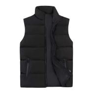 Chaqueta de edredón de burbujas transpirable y ligera con logotipo 2024, cuello levantado para hombres al aire libre, sin mangas, apertura con cremallera - details 5