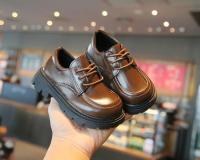 Zapatos de Cuero Negro Moda Clásica para Bodas y Fiestas Suela Gruesa Adecuados para Niños y Niñas - details 5
