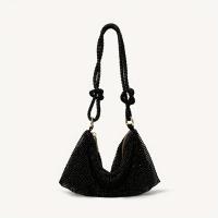 Bolso de hombro de diseñador de lujo hecho a mano con diamantes de imitación brillantes, bolso de mano de noche, monederos de cristal y bolso Hobo - details 7