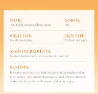 SADOER vitamina C crema Facial de colágeno reafirmante hidratante brillo crema Facial hidratante cremas de día belleza cuidado de la piel Facial - details 18