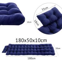 Cojín de tumbona con almohada y relleno de fibra hueca, cojines de silla de jardín, cojines de asiento para exteriores, cojines de hamaca - details 1