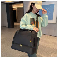 Nueva bolsa de lona impermeable, transpirable y duradera separación en seco y húmedo multifuncional deportes de gran capacidad fitness bolsa de viaje - details 43