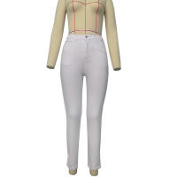 Nueva moda femenina: pantalones lápiz ajustados con cintura - details 29