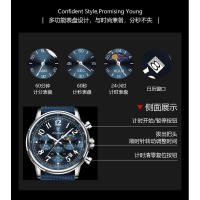 Reloj de cuarzo luminoso multifuncional con cronógrafo para hombre Streaming Venta caliente - details 5