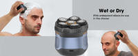 Afeitadoras de cabeza para hombres calvos, maquinilla de afeitar eléctrica magnética 6D con motor de alta velocidad de 2 engranajes para un afeitado rápido, resistente al agua IPX6, maquinilla de afeitar hipoalergénica en seco/húmedo con pantalla LED y bl - details 4