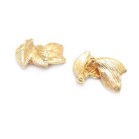 Colgantes de Hojas de Árbol de Bronce de 18K Oro Accesorios para Hacer Joyería DIY Estilo China - details 4