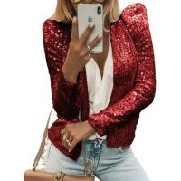 Moda Primavera 2025 Abrigo Corto Casual con Cuello Alto para Mujeres Color Bloqueado Brillante - details 7