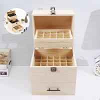 Caja de almacenamiento de madera para aceites esenciales Caja de almacenamiento con 59 ranuras - details 1