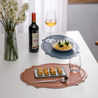 Elegante Juego de Manteles de Comedor de Cuero Falsio 1/4/6PCS Diseño de Forma PU - details 13