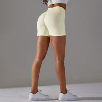 Hamidou pantalones cortos de Yoga para mujer, Shorts de Fitness para correr, ciclismo, transpirables, cintura alta, entrenamiento, gimnasio, Verano - details 37