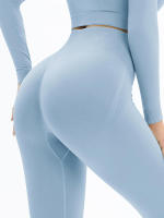 Mallas de Yoga sin costuras para mujer, pantalones deportivos de cintura alta, Leggings de gimnasio, pantalones de entrenamiento de realce, Leggings para correr y Fitness - details 40