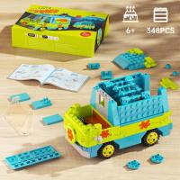 Kit de modelo de coche con máquina misteriosa para niños, 320 Uds., bloques de construcción, película Scooed Doo, Panel Van, vehículo de dibujos animados, juguetes para niños, regalos - details 1