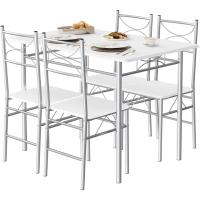 Mesa y Sillas de Comedor para 4 Personas Mesa de Cocina de Madera Conjunto de Mesa y Sillas - details 0